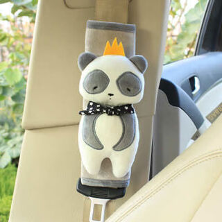 Litian cartoon plush cute children's car seat belt cover shoulder cover four seasons women's protective cover anti-strangle panda 7*23