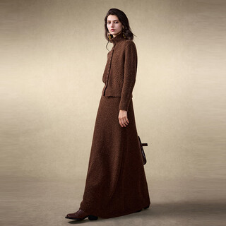 Wancaoyi (wancaoyi) shopping mall same style 2025 winter new fashion suit h08633551 dark brown s