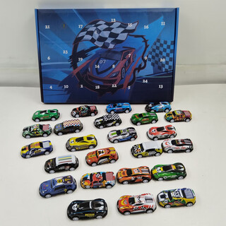 山头林村跨境新品独角兽盲盒手撕圣诞日历儿童户外钓鱼DIY积木玩具 1799-5车盲盒重量382g尺寸36*24*3