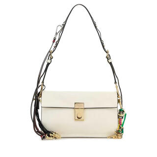 Prada ss26 luxury women's sound white leather small soft shoulder bag white one size
