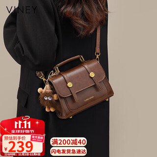 Viney bag women's leather cross-body cambridge bag light luxury single shoulder small square bag birthday gift high-end gift to girlfriend and wife