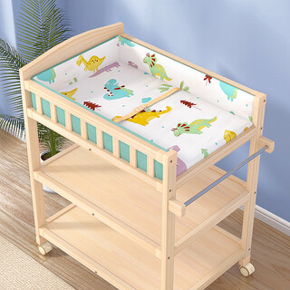 Beiweijia solid wood diaper table cotton pad newborn diaper table pure cotton pad removable and washable cotton pad mattress nursing table cotton pad little dinosaur cotton pad 80cm*54cm