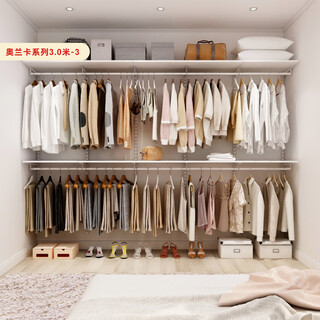 Binai small apartment walk-in cloakroom home bedroom modern custom wardrobe storage combination cloakroom 3.0 meters oulanka 3.0 meters-3 delivery package installation