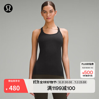 Lululemon丨ebb to street women's sports vest lw1ax1s black m /8