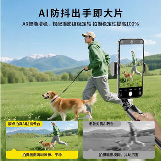 Selfieshow handheld gimbal stabilizer mobile live broadcast selfie stick floor-standing tripod travel artifact selfie stick supports remote control version selfieshow-flagship quality five-year warranty flagship ai ar intelligent anti-shake + inception + skin beauty fill-in light