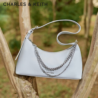 CHARLES&KEITH女包柔软拉链式褶皱单肩包斜挎包礼物CK2-40782472 新款大气实用
