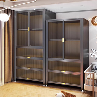 Yuhuade household storage cabinet storage cabinet balcony living room multi-functional wall-in-one large-capacity dust-proof storage storage cabinet five layers long 120 wide 42 high 185.4cm