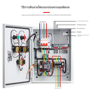 Delixi complete set of fan control box dual power distribution box water pump motor fire linkage smoke exhaust 380v three-phase single-speed fan 4kw control box