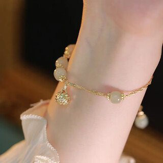 Niche design best friend chinese style gold wire bell pendant bracelet special gift m1392 ancient style bell bracelet