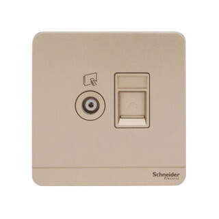 Schneider electric yishang series mumujin single-link tv + category 5 information socket with protective door e8332tvrjs5_wg_c1 tv + category 5 information socket with protective door yishangjin