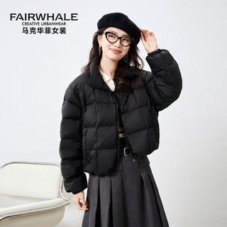 Mark huafei puff down jacket women's 2025 winter new stand collar short small bread jacket winter jacket