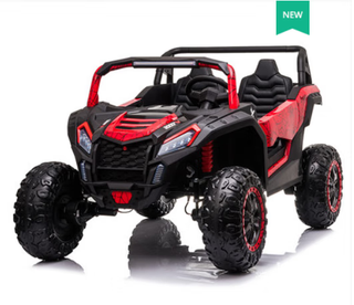 Vieruodis double children's electric car can seat adults four-wheel four-wheel drive remote control off-road baby and child 24v 4wd red + anti-1 explosion soft wheels + leather seat 24v10ah battery sub-power