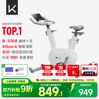 Keep spinning bicycle home mini bicycle fitness equipment indoor fitness bicycle ai intelligent resistance adjustment magnetic control mute store hot model mini white - plug-in type - 15 jin jin equals 0.5 kg flywheel gear