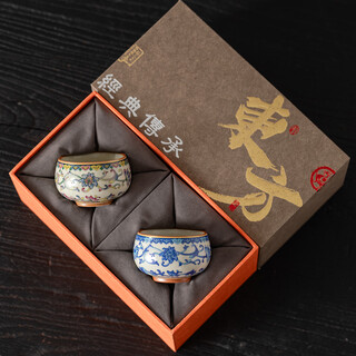 Xinyu li ru kiln tea cup ceramic master cup personal high-end souvenir father's birthday gift men's and women's souvenirs