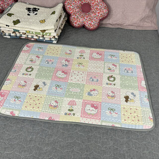 Yulinlong changing pad baby washable pure cotton waterproof and leak-proof extra large bed sheet double-sided quilted quilted menstrual aunt pad happy cat a cotton b velvet four seasons 150*200cm