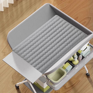 Diaper table mat, crib, diaper table accessories, diaper pad, baby care table pad, touch table soft pad, washable, gray all-season coat + 4 cm inner core (length + width) cm less than 160