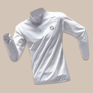Qinggong (qinkung) low-priced leakage quick-drying long-sleeved spring and autumn sports t-shirt running and cycling training clothes for men half-zip white top qinggong - gray label m (80-100jin jin is equal to 0.5kg)