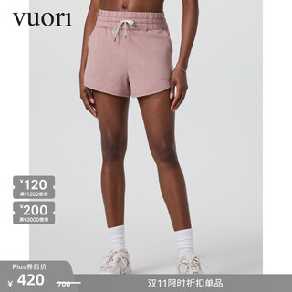 VUORI Halo 女士抽绳休闲运动短裤 健身跑步 VW3062 锡安玫瑰灰/Zion Rose Heather XS 155
