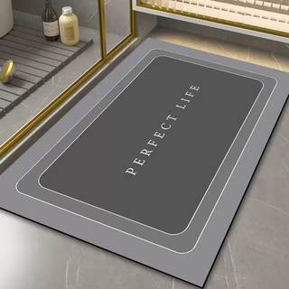 Yusenyi soft diatom mud absorbent mat bathroom floor mat bathroom door anti-slip foot mat door mat toilet carpet simple letter diatom mud yy140 thickened 40x60cm (water-absorbing, quick-drying and non-slip)