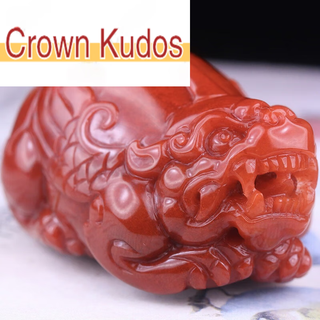 Crown kudos2025 new style southern red agate pendant exquisitely carved auspicious beast pixiu jade pendant men's pixiu 546g 4 points 6g