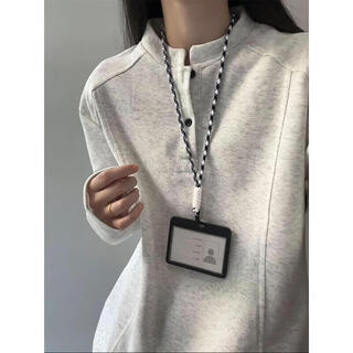 Dingyuan sweatshirt men's autumn new american deconstructed polo henry collar design right shoulder loose long-sleeved t-shirt bottoming shirt white gray xl recommended 120-140jin jin equals 0.5 kg