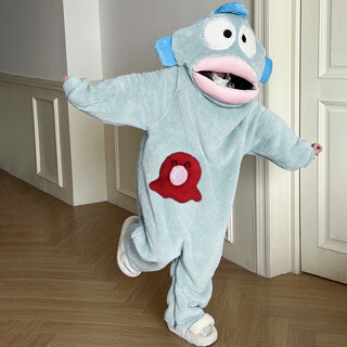 Gebaimeng clown fish pajamas cute big head clown fish children's pajamas funny boys and girls winter thickened shan thickened 662 children's clown fish one piece one size 155-160cm 90-115jin jin is equal to 0.5 kg