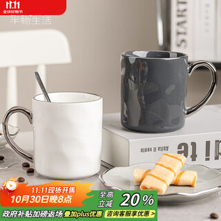 Half life ceramic cup, high-looking mug pair, couple cup, coffee cup, women's office water cup, pair of gift cups