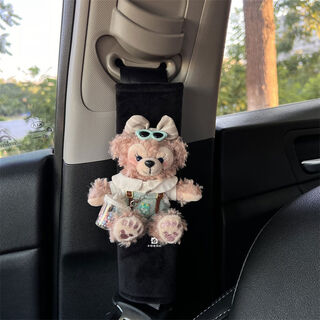 Litian cute shirley mei car decoration car seat belt shoulder cover anti-stranglehold child safety belt duffy car interior black shoulder guard short plush self-matching overalls mei mei single