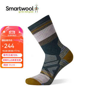 Smartwool women's fully shock-absorbing mid-calf socks, outdoor hiking socks, thickened and warm merino wool socks 1583 twilight blue g74 s (suitable for feet sizes 35-37)
