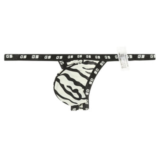 G-station sexy fashion printed men's thong japanese style small tiger print zebra tight low waist briefs zebra print m (japanese size is too small)