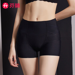Fenton seamless safety pants for wedding photos, tummy control and butt lifting leggings, anti-light breathable hole boxer briefs, summer thin black m (80-100jin jin is equal to 0.5kg)
