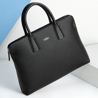 Goldlion briefcase first layer cowhide handbag business men's bag large capacity computer bag new year's gift