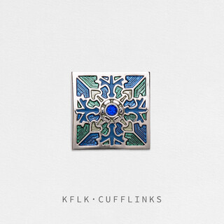 Kaflink blue enamel square brooch high-end lapel pin button collar corner button suit clothing accessories men's badge breast buckle xz-k006 blue jue love brooch 1 piece