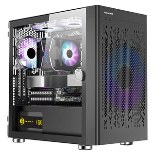 长城（Great Wall）阿基米德2黑色电脑机箱（Type-C 3.2/20CM风扇位/MATX小主板/240水冷位/宽体/5080显卡）