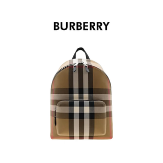 Burberry burberry men's and women's school bags versatile plaid backpack 80845501