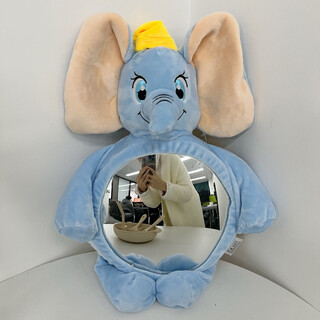 Korean ins baby viewing mirror, child safety seat viewing mirror, car reflective rearview mirror hanging decoration, little blue elephant (real shot high quality)