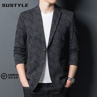 Sustyle luxury high-end brand casual suit jacket for men spring and autumn new business suit for young and middle-aged men's single suit jacket black gray high-end gift box m 170 high-end gift box