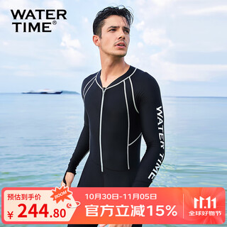 Watertime/水川 wetsuit men's jellyfish suit snorkeling suit one-piece surfing snorkeling suit long-sleeved swimsuit