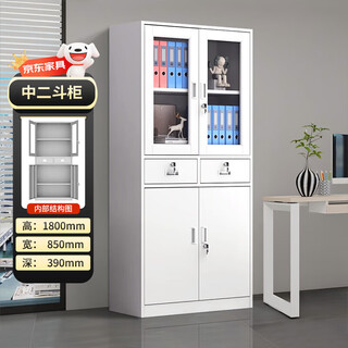 Miaozheng filing cabinet, office cabinet, iron cabinet, steel filing cabinet, filing cabinet, storage cabinet, voucher cabinet, two-drawer filing cabinet, economy 0.3= market economy model