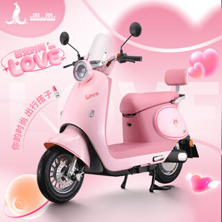 Phoenix luna v60 electric women's motorcycle long-range electric motorcycle for transportation dudu powder/speed 50m/front and rear disc brakes/backrest board 60v26ah new black gold battery/wooden frame shipped