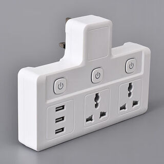 British standard multi-function plug-in board usb socket plug british standard plug-in plug multi-hole wireless mop hong kong version converter british standard one to two with 3 usb ports