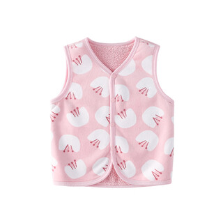Cotton hall reversible boys' vest thickened plush jacket 2025 autumn new girls' plush vest he foundation bunny 120