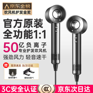 Luolaifen high-speed hair dryer, quick drying, hair care, home hair dryer, negative ions, no harm to hair, high-power hair dryer gift, portable, low noise, constant temperature, high-end gray, single air nozzle, official top configuration - full function 1 1 2025 new model, 3c certification, safer, 4.5 billion hydrating negative ions