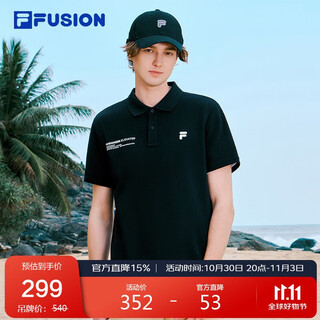 Filafusion fila trendy brand men's knitted short-sleeved polo shirt 2025 summer fashion casual top