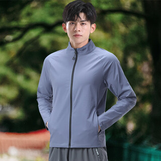Li ning li ning flagship store running jacket men's autumn and winter cardigan lightweight sports windbreaker rainproof quick-drying stand-up collar cycling training blue lightweight windproof_quick-drying m_100-120jin jin equals 0.5 kg
