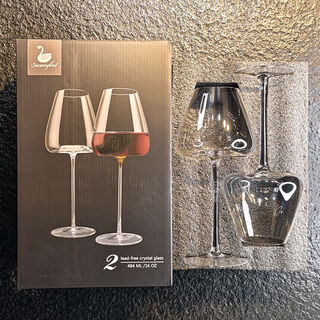 Sailoto red cup set niche i burgundy crystal cup big belly goblet bordeaux waker 2 pieces 700ml transparent pearl cotton gift box