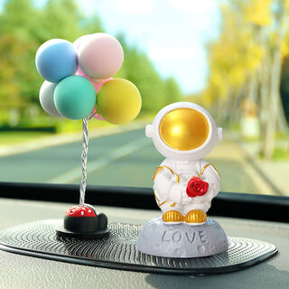 Litian 2025 new internet celebrity car ornaments car interiors interior supplies girls wedding dress princess james waiting for the astronaut + single bundle macaron balloon