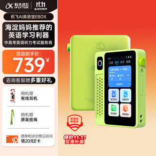 Iflytek ai english treasure ebox portable learning machine hearing treasure english word machine walkman english learning artifact 128g non-burnt green
