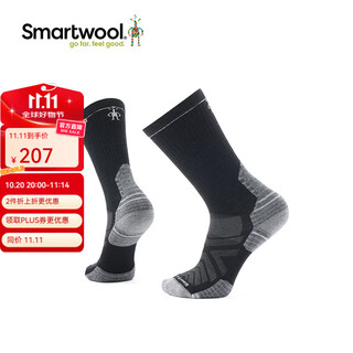 Smartwool new men's hiking directional shock-absorbing mid-calf socks merino wool socks outdoor socks sports socks hiking socks 2492 black 001 l (suitable for feet size 42-45)