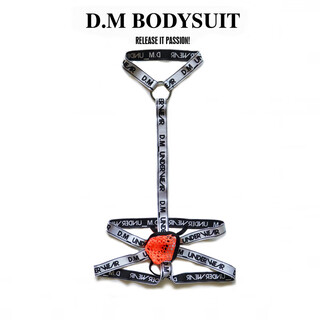 Dmd.m men's sexy jumpsuit thong suspenders mesh breathable sexy double thongs personality temptation men's underwear orange m_weight 100-115jin jin equals 0.5 kg